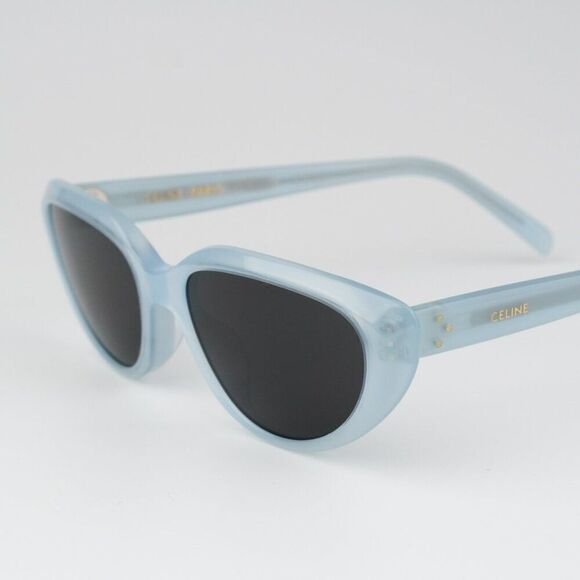 NEW Celine CL40220U 84A THIN Light Blue Grey Cat Eye Women Sunglasses CL 40220U - Picture 7 of 11